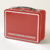 Lunchbox en métal rouge bY #MMETROPOLIM (Devant)