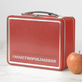 Lunchbox en métal rouge bY #MMETROPOLIM (En situation)