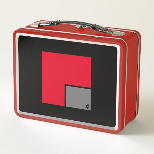 Lunchbox en métal rouge bY #MMETROPOLIM (Dos)