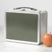Lunchbox en métal vert mousse texturé - personnali (En situation)