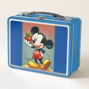 Lunchbox en métal vintage avec design rétro classi