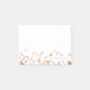 LUNCHBOX LOVE NOOT modern aztec driehoekspatroon Post-it® Notes