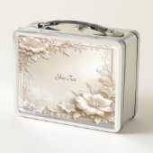 Lunchbox met ivoren bloemen (Achterkant)