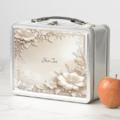Lunchbox met ivoren bloemen (In situ)
