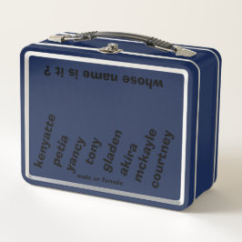 Lunchbox met Unisex Names bY metropolim