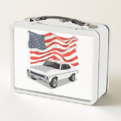 Lunchbox métallique American Muscle White Nova (Dos)
