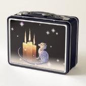 Lunchbox métallique avec dragons et bougies (Dos)