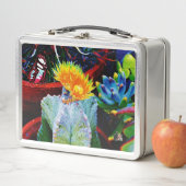 Lunchbox métallique Caliente Cactus (En situation)