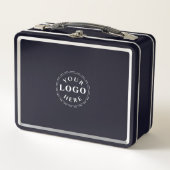 Lunchbox Noir Moderne Avec Logo (Devant)
