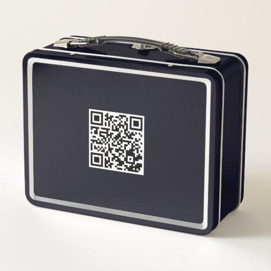 Lunchbox noir personnalisé avec code QR scannable (Dos)