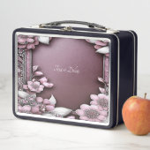 Lunchbox rose Floral (En situation)