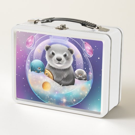 lunchbox Ruimte otter (Voorkant)