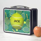 Lunchbox Tennis Design Metal (En situation)