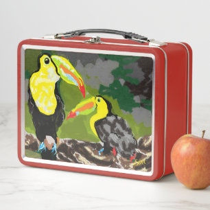Lunchbox: tropische papegaaien