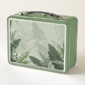 Lunchbox van gebladerte metaal (Achterkant)