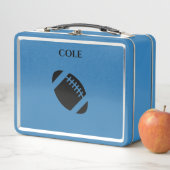 Lunchbox van het Metaal van het football in (In situ)