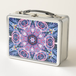 Lunchbox van metaal met levendige caleidoscoop