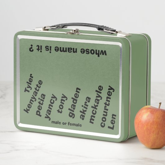 Lunchbox W/ Unisex Names / DONT LE NOM EST-IL ? (En situation)