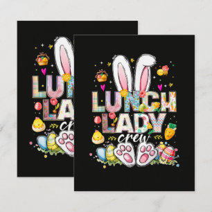 Lunchdame bemanning Grappige Bunny Kaart