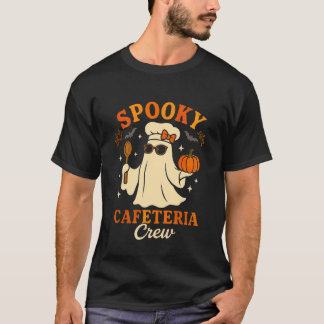 Lunchdame Halloween Cafetariaploeg Cafe Medewerker T-shirt