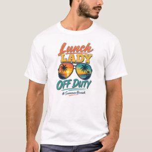 Lunchdame Vrij tijdens Zomerstop Retro Zonsonderga T-shirt