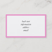 Lunchdatum bijen op Pink Flower Visitekaartje (Achterkant)