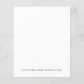 Luncheon de mariage | Fleurs blanches aux feuilles (Dos)