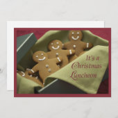 Luncheon Gingerbrood - Uitnodiging voor kerstmis (Voorkant / Achterkant)