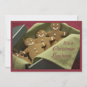 Luncheon Gingerbrood - Uitnodiging voor kerstmis
