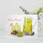 Luncheon Invitation - Beverages Kaart (Staand voorkant)