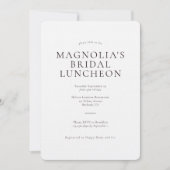 Luncheon nuptial minimaliste Luxe Linge Invitation (Devant)