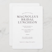 Luncheon nuptial minimaliste Luxe Linge Invitation (Devant / Derrière)