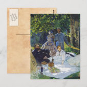 Luncheon op de gras, het Center Panel Claude Monet Briefkaart (Voorkant / Achterkant)