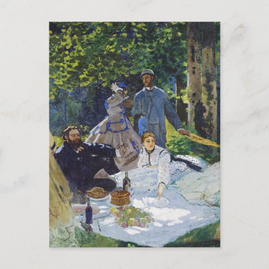Luncheon op de gras, het Center Panel Claude Monet Briefkaart (Voorkant)