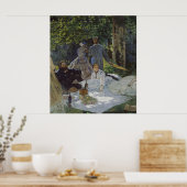 Luncheon op het centrale paneel Grass (1865) Poster (Keuken)