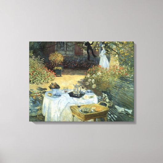 Luncheon van Claude Monet,  impressionisme Canvas Afdruk (Voorkant)