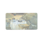 Luncheon van Claude Monet, impressionisme Etiket (Voorkant)