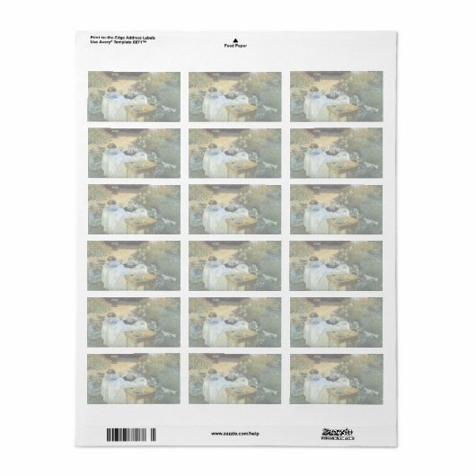 Luncheon van Claude Monet, impressionisme Etiket (Full Sheet)
