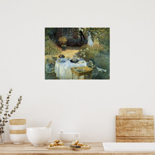 Luncheon van Claude Monet, impressionisme Poster (Keuken)