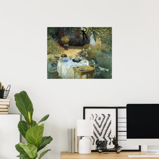 Luncheon van Claude Monet,  impressionisme Poster (Thuiskantoor)