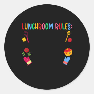 Lunchroom Regels Lunch Dame School Cafetaria Werkn Ronde Sticker