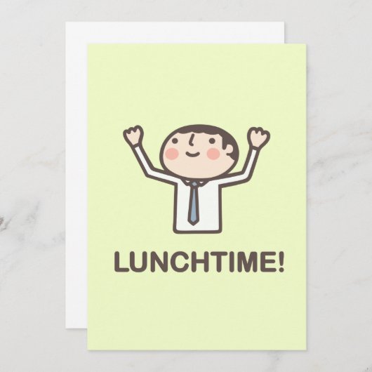 Lunchtime. Kaart (Voorkant / Achterkant)