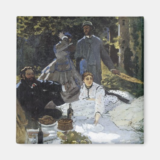 Lunchtime op de gras magneet (Voorkant)