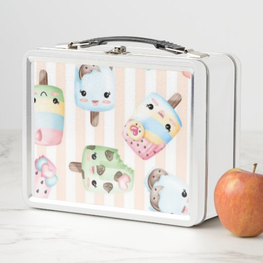 Lunchtime Sundaes: Witte Lunchbox met een Koel IJs (In situ)