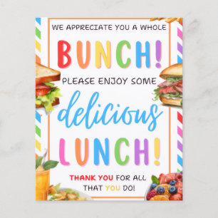 Lunchwaarderingsbord, Dank je wel lunchjuf/meester Flyer