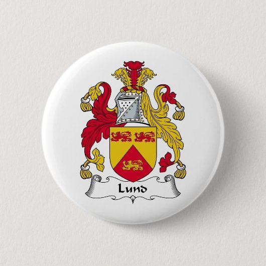 Lund Family Crest Ronde Button 5,7 Cm (Voorkant)