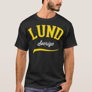 Lund Zweden Sverige Atletische Retro Sport T-shirt