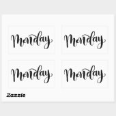 Lundi - Autocollant de calligraphie / lettrage (Feuille)