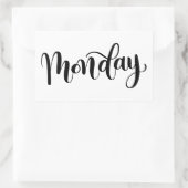 Lundi - Autocollant de calligraphie / lettrage (Sac)