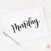 Lundi - Autocollant de calligraphie / lettrage (Enveloppe)